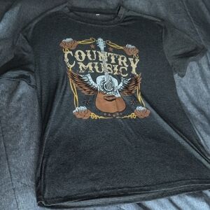 Country Music Graphic Tee - Black